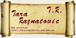 Tara Ražnatović vizit kartica
